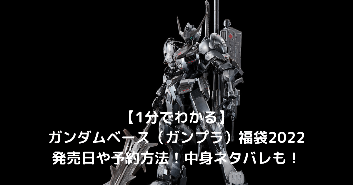 1分でわかる ガンダムベース東京 ガンプラ 福袋22の発売日や予約方法 中身ネタバレも Bonの仕事部屋